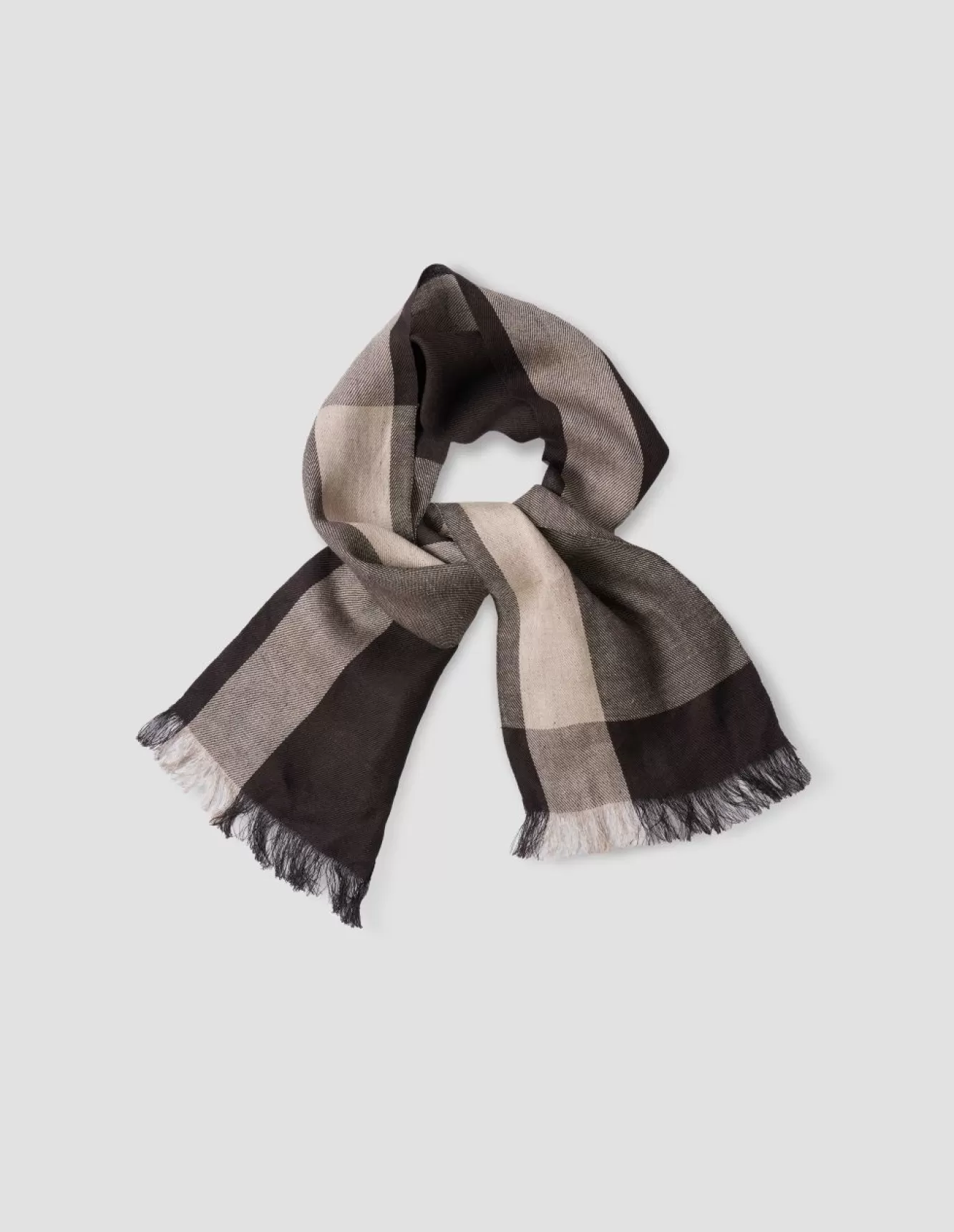 Margaret Howell BLOCK STRIPE SCARF EBONYNATURAL Cheap