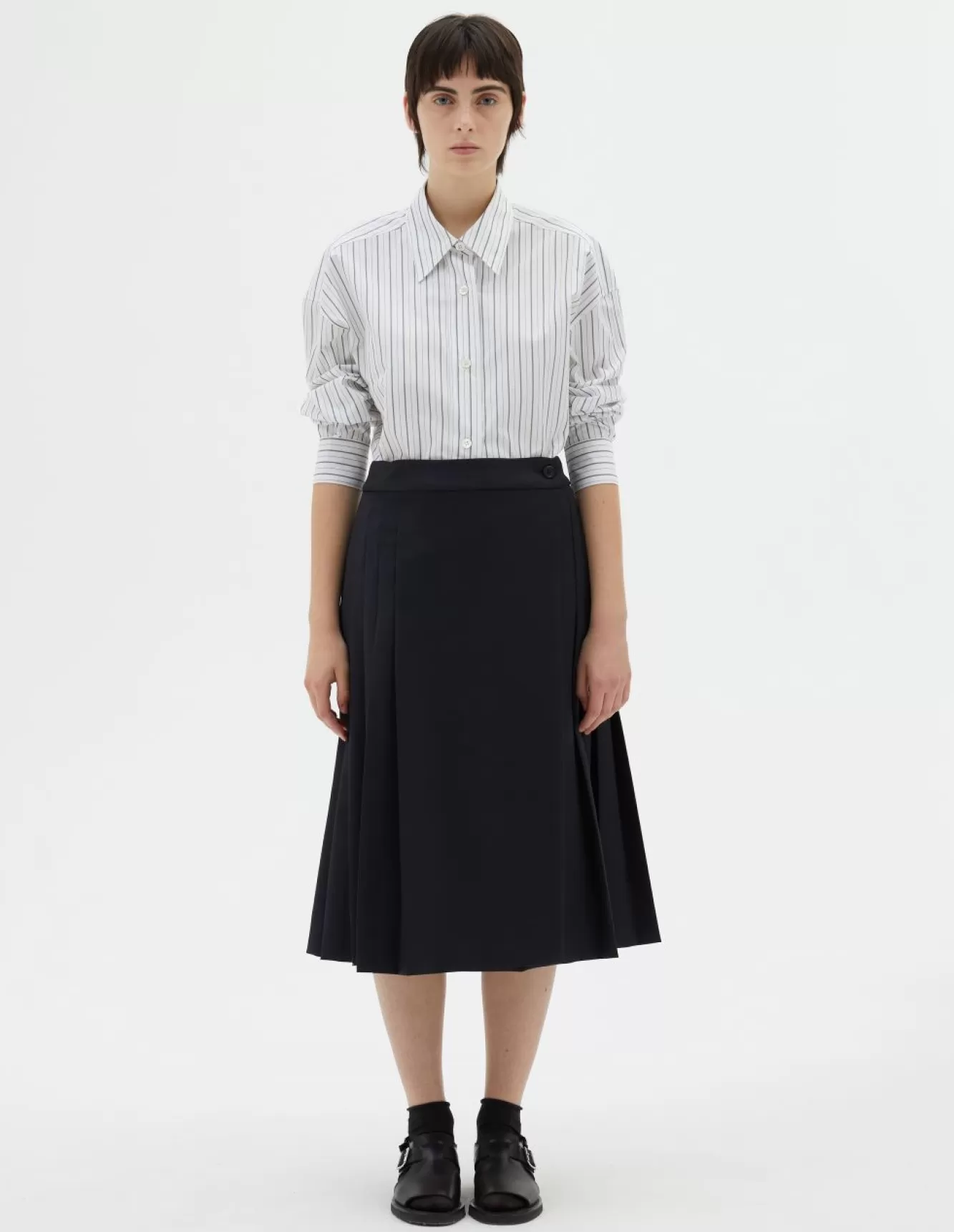 Margaret Howell FLAT FRONT KILT Ink Fashion