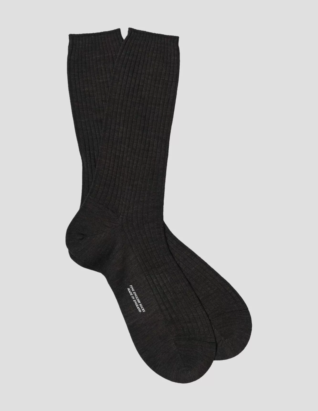 Margaret Howell FULL RIB SOCK Dark Brown Best Sale