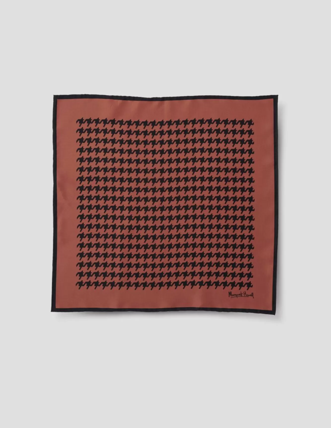 Margaret Howell GLENCHECK SCARF BRICKBLACK Store