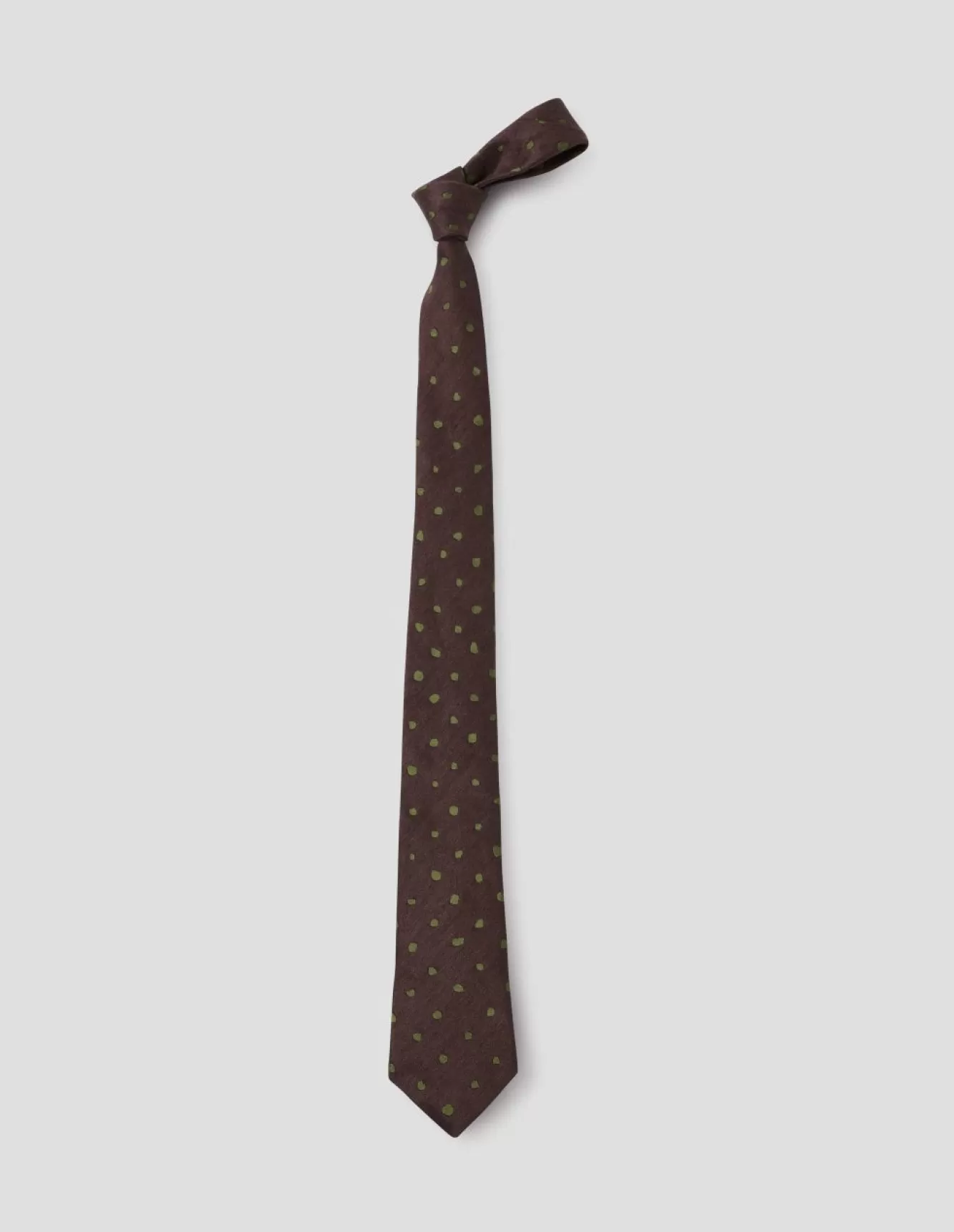 Margaret Howell HAND DRAWN SPOT TIE BROWNMOSS Shop