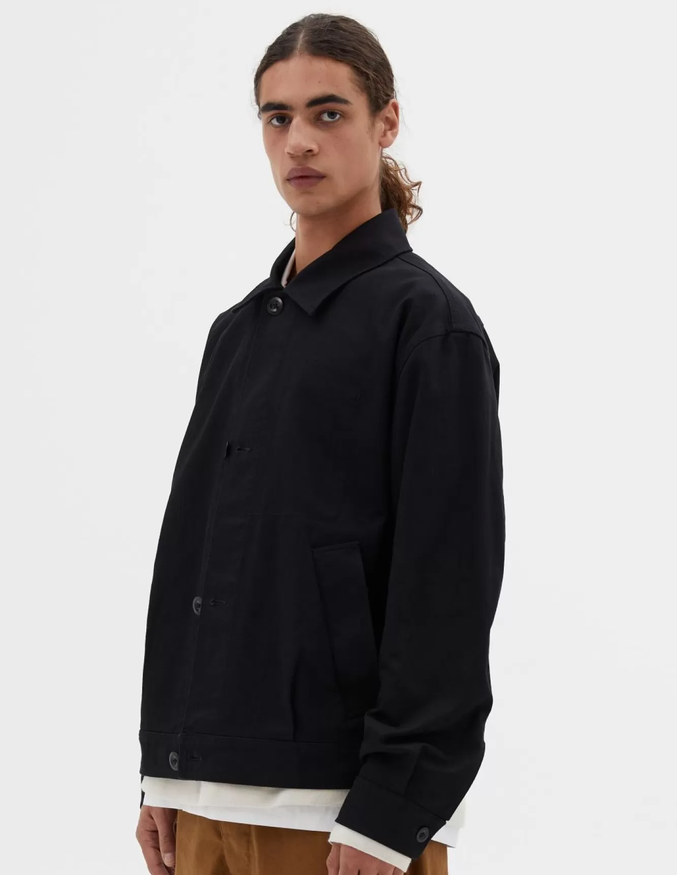 Margaret Howell MHL. BOXY WORKER JACKET Black Store * Malvina Store