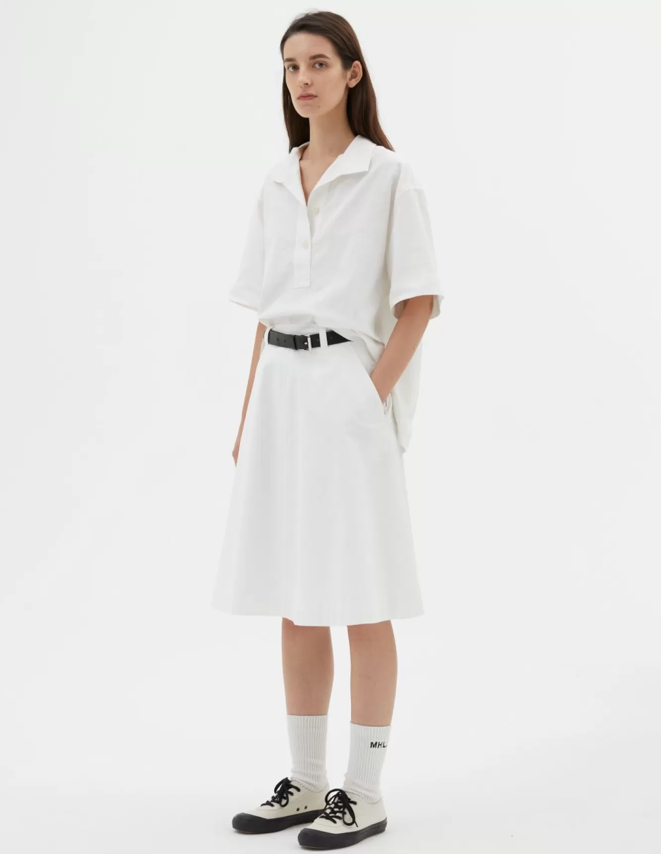 Margaret Howell MHL. CIRCLE SKIRT White Best