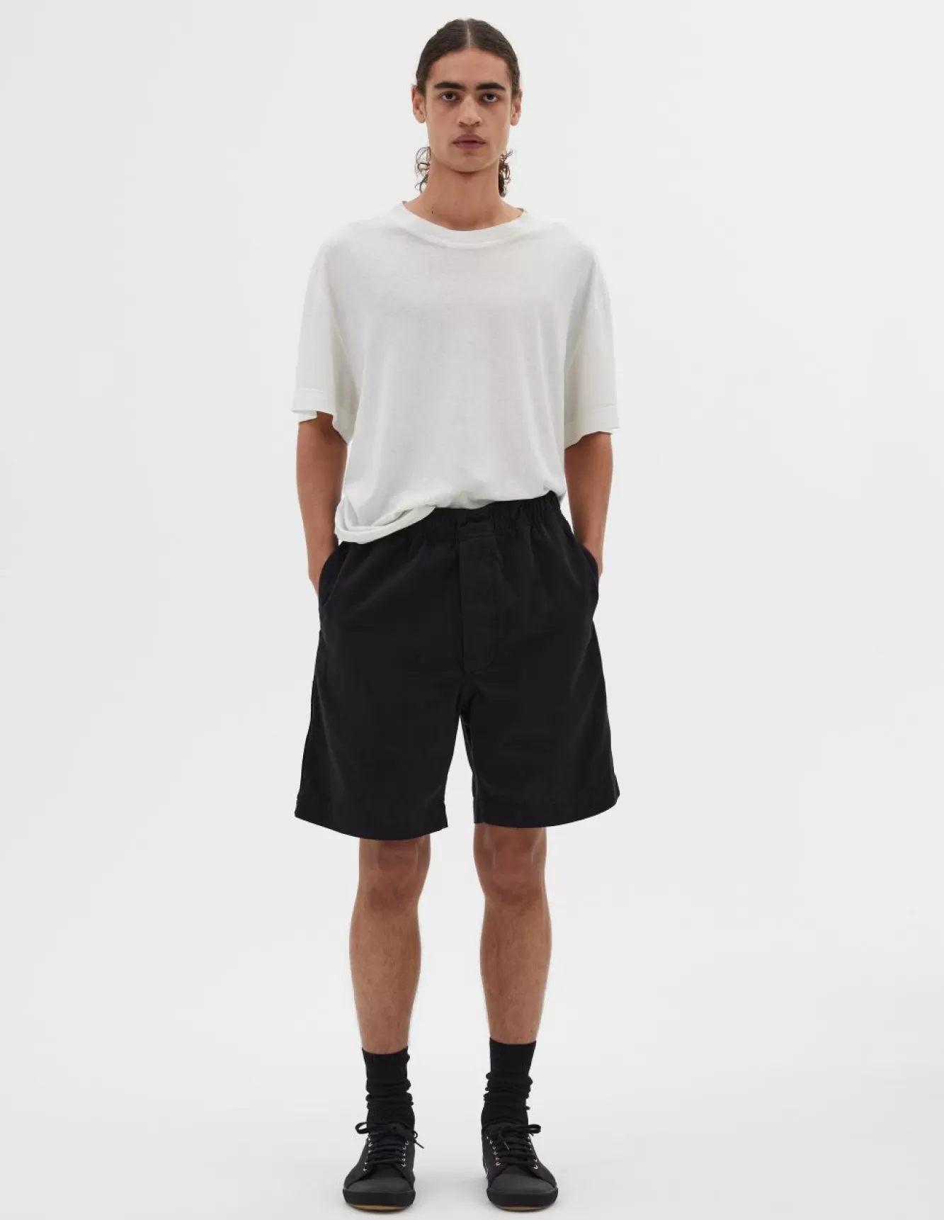 Margaret Howell MHL. PULL UP SHORTS Black Store