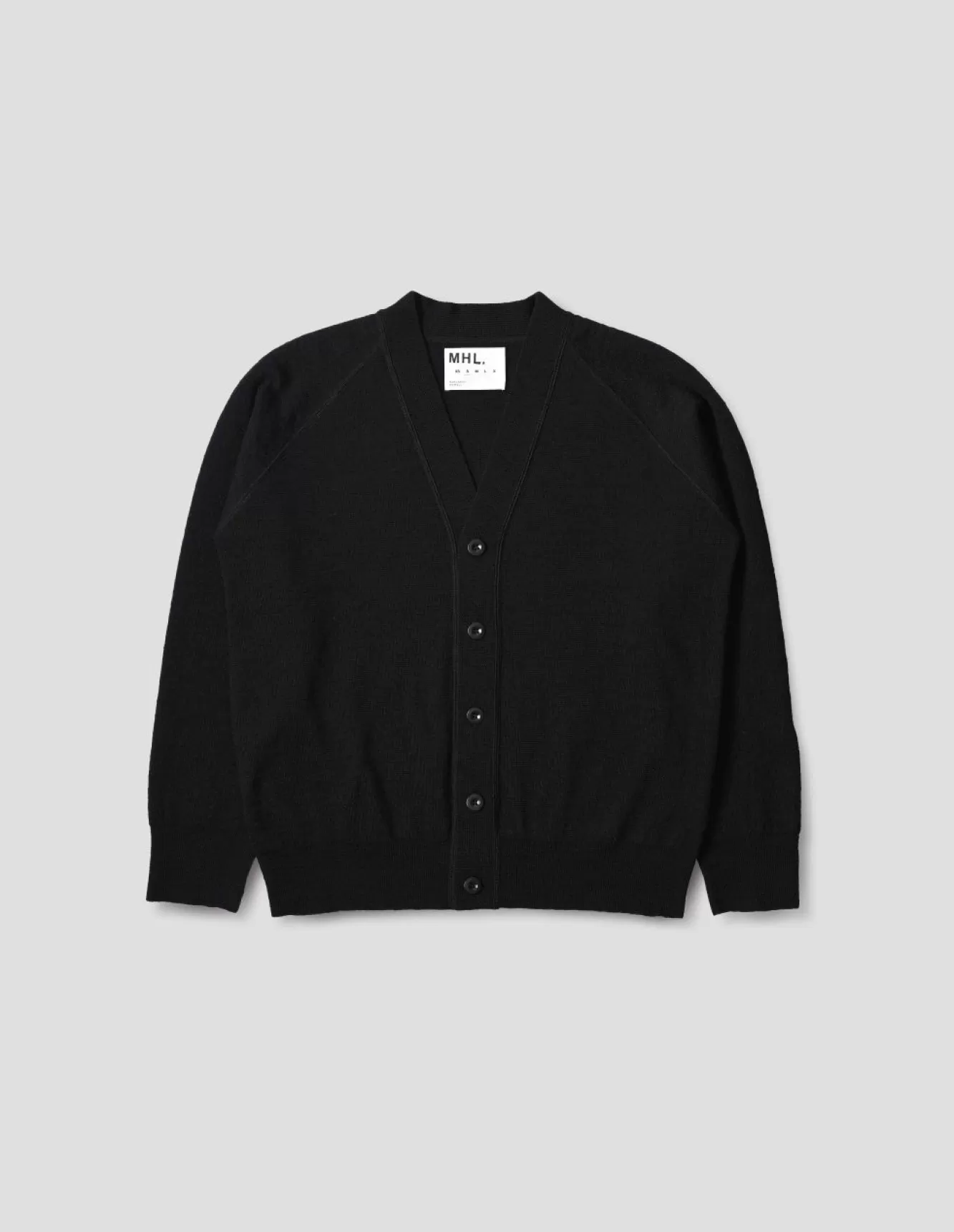 Margaret Howell MHL. RAGLAN CARDIGAN Black Cheap