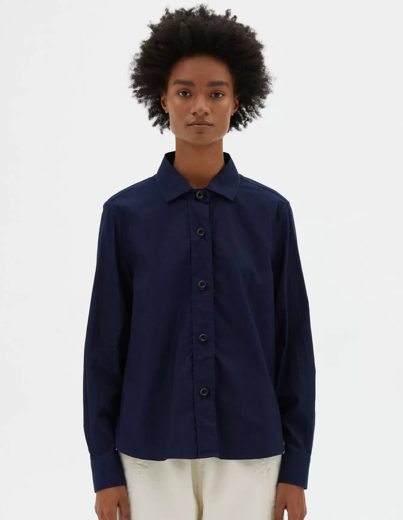 Margaret Howell MHL. SIMPLE SHIRT Indigo Fashion