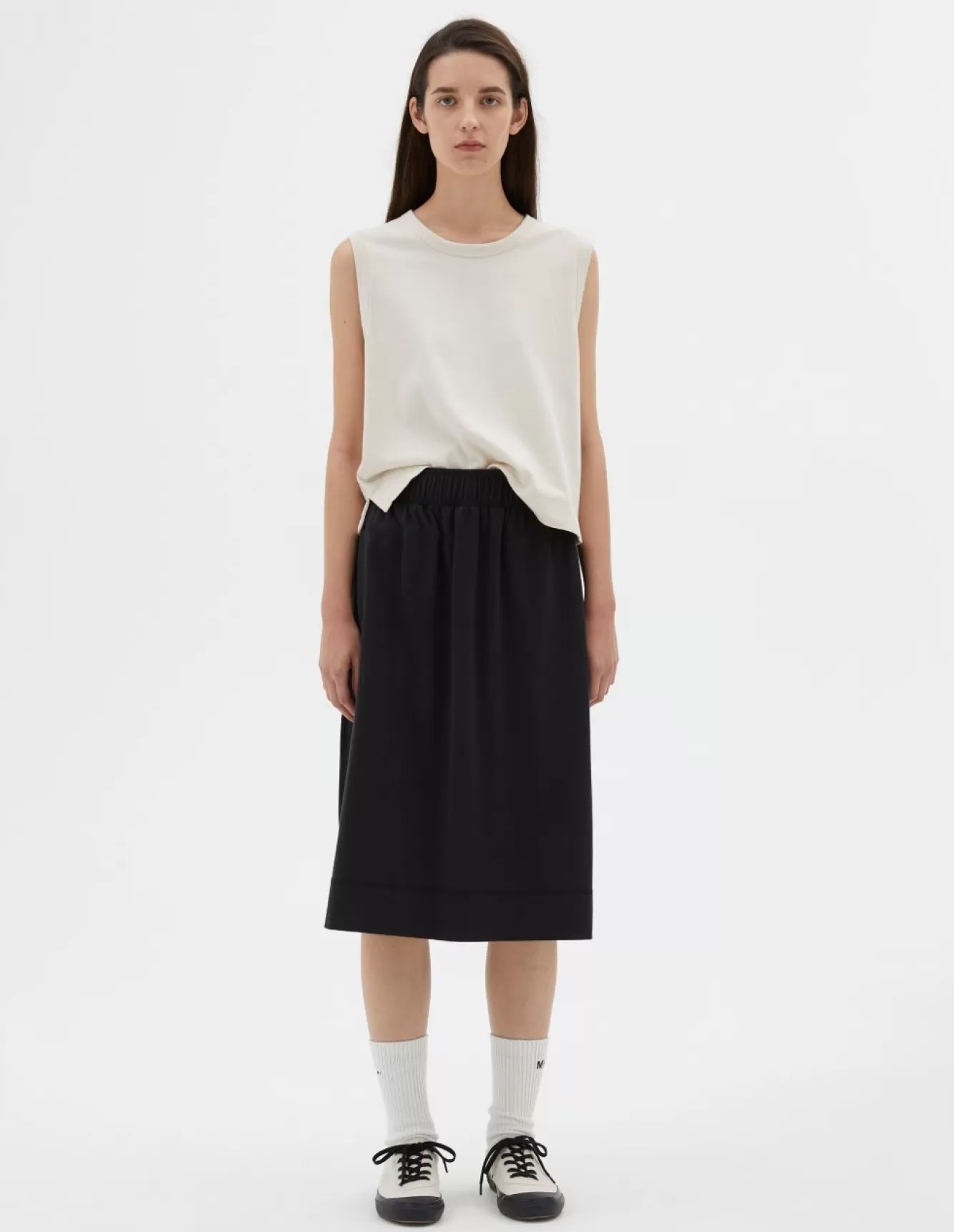 Margaret Howell MHL. TRACK SKIRT Black Cheap