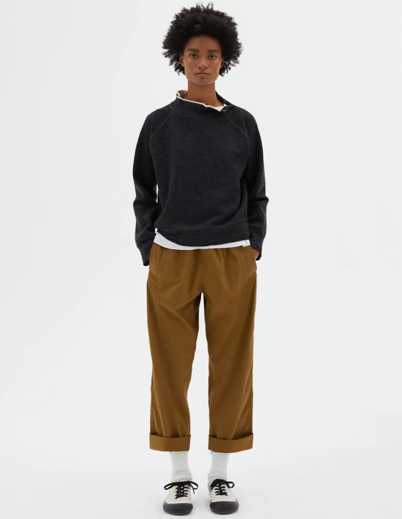 Margaret Howell MHL. WIDE LEG JOGGER Dark Stone Sale