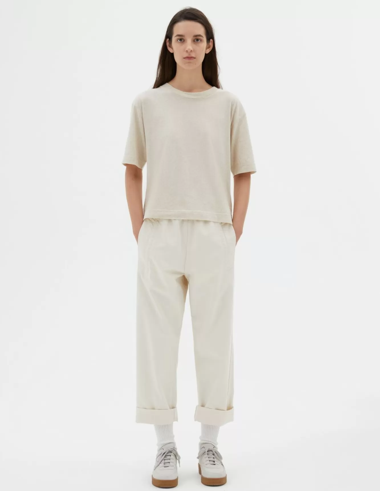 Margaret Howell MHL. WIDE LEG JOGGER Off White Discount