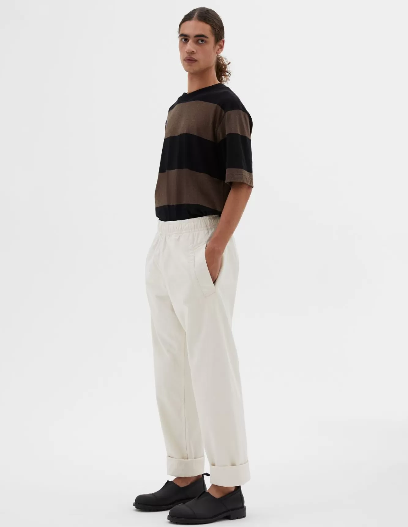 Margaret Howell MHL. WIDE LEG JOGGER Off White Flash Sale