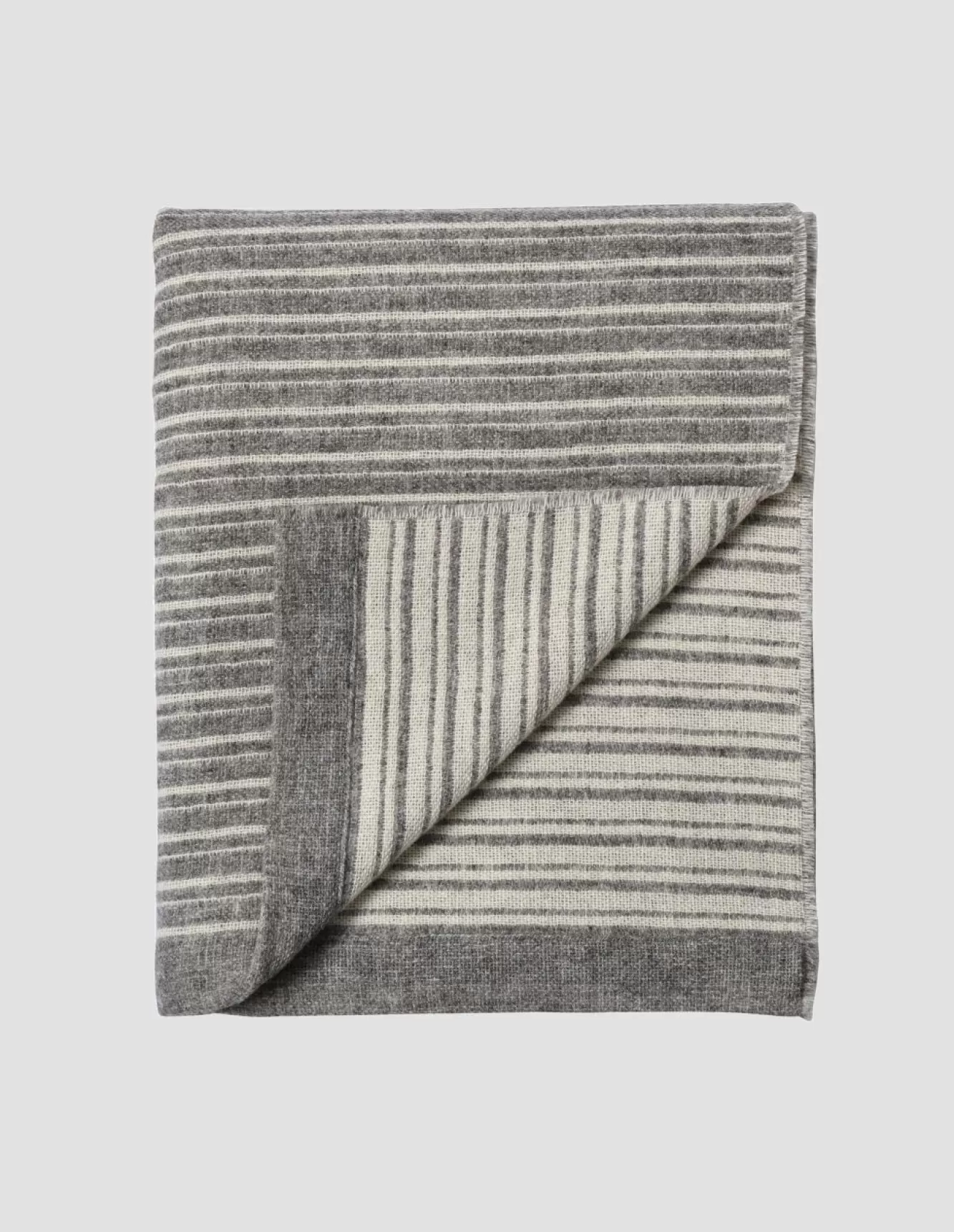 Margaret Howell MOURNE MALDWYN STRIPE BLANKET GreyWhite Flash Sale