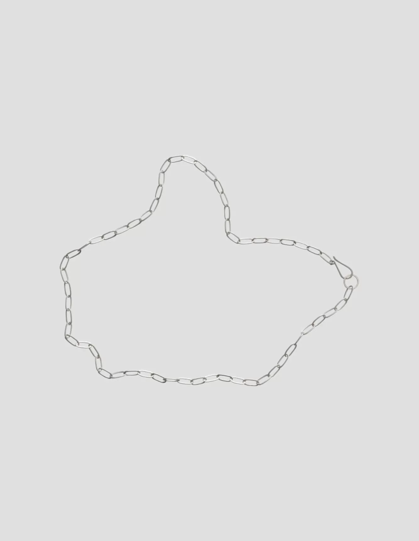 Margaret Howell OVAL LINK CHAIN NECKLACE Silver Flash Sale