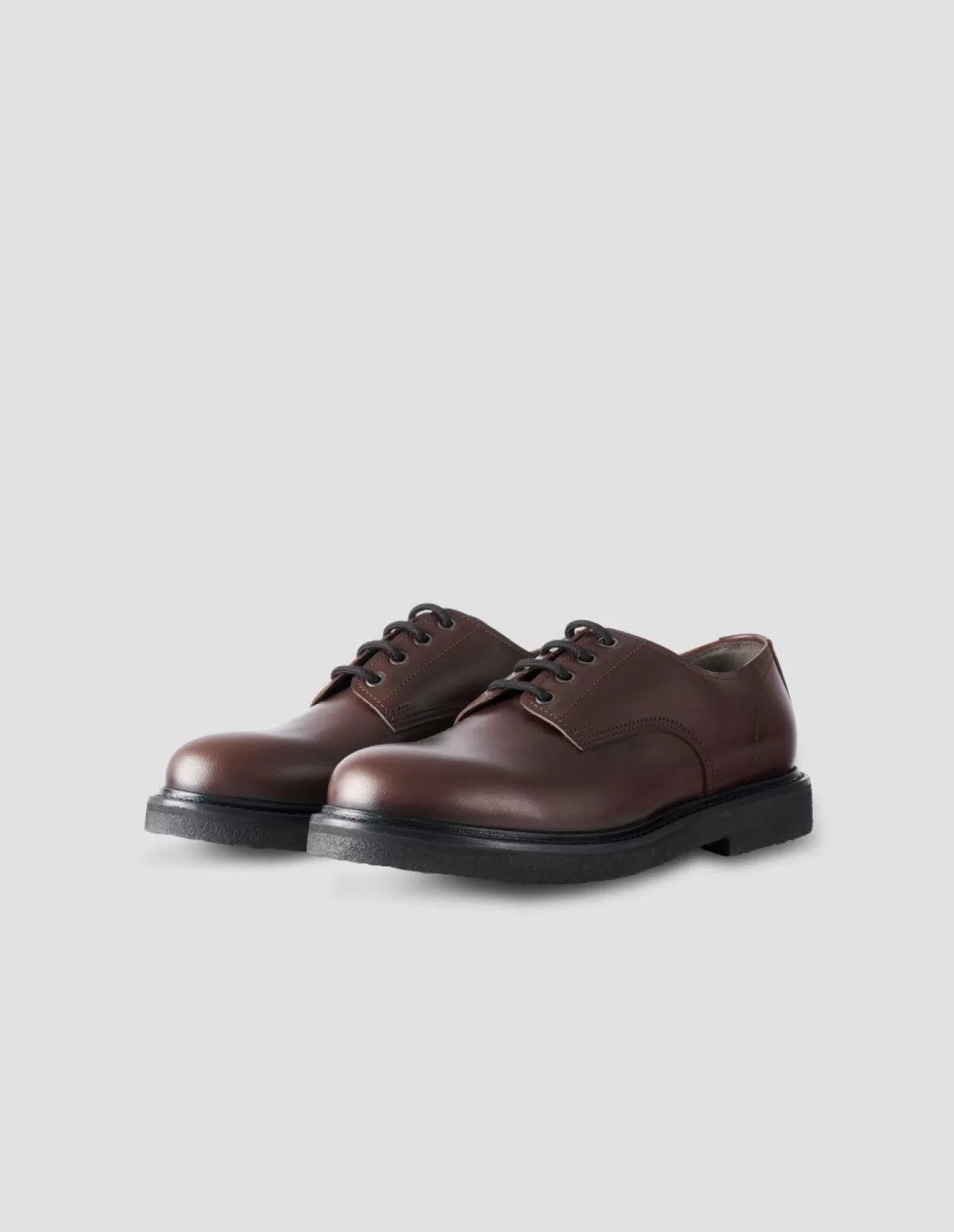 Margaret Howell RAW EDGE DERBY Dark Brown Flash Sale