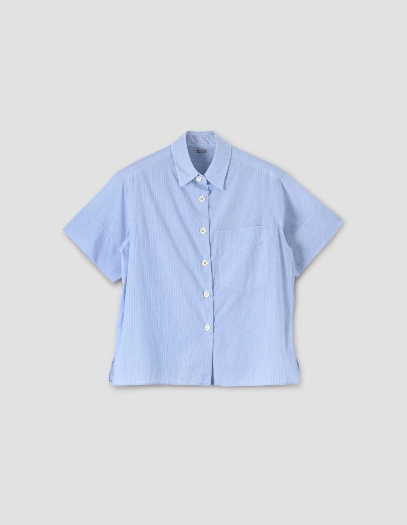 Margaret Howell RELAXED PJ SHIRT BlueOff White Store