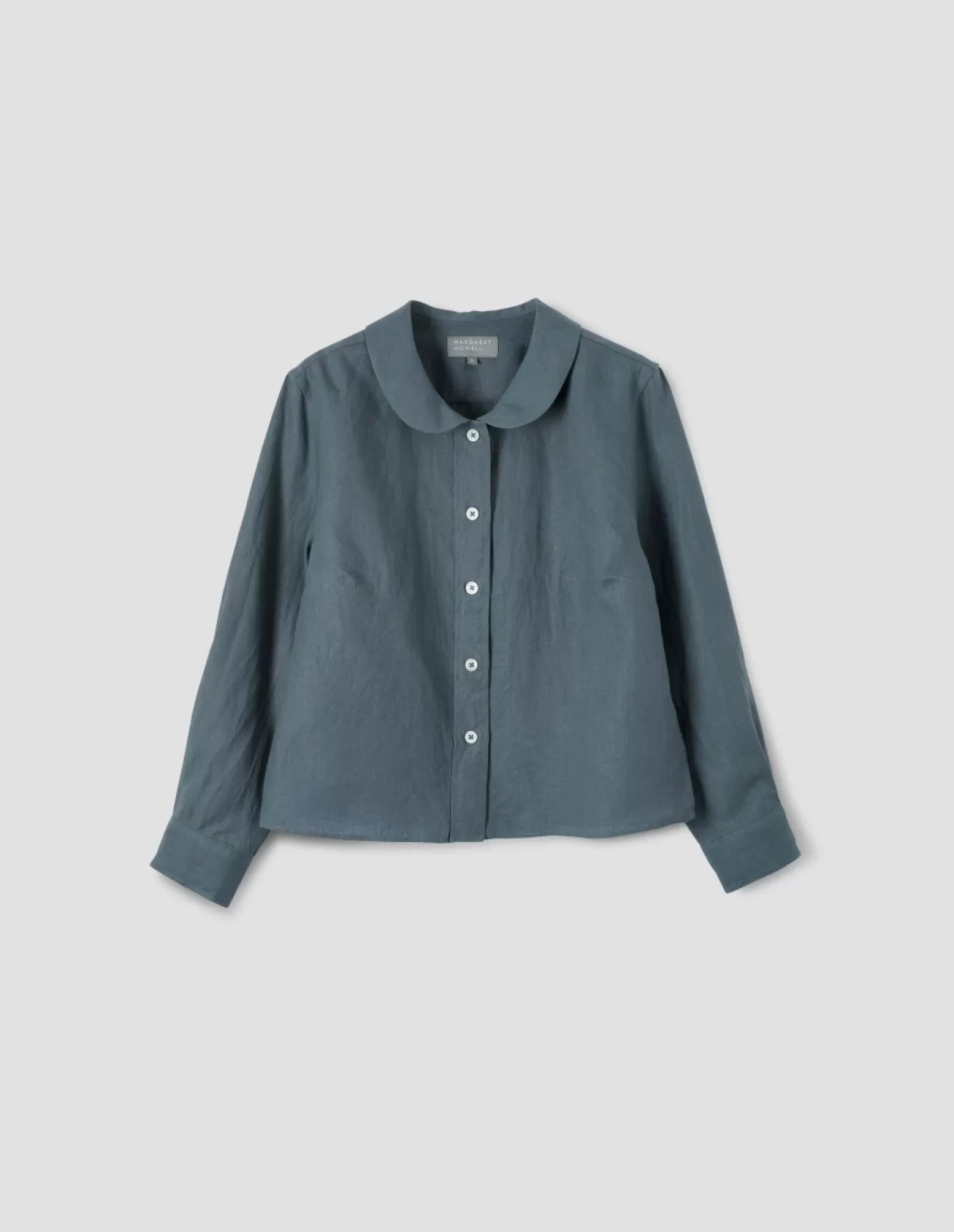 Margaret Howell ROUND COLLAR SHIRT STORM Shop