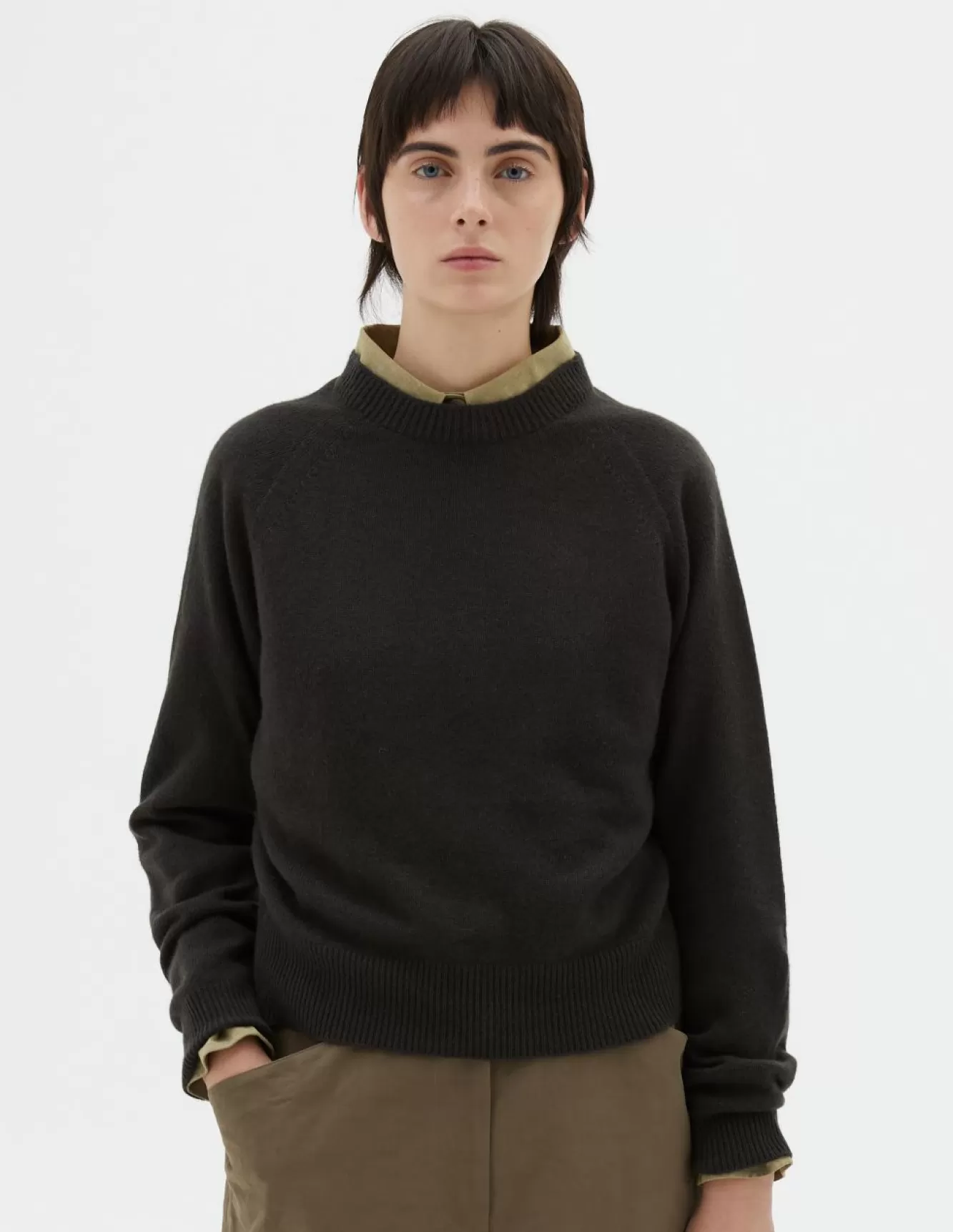 Margaret Howell SHORT CLASSIC CREW NECK Assam Cheap