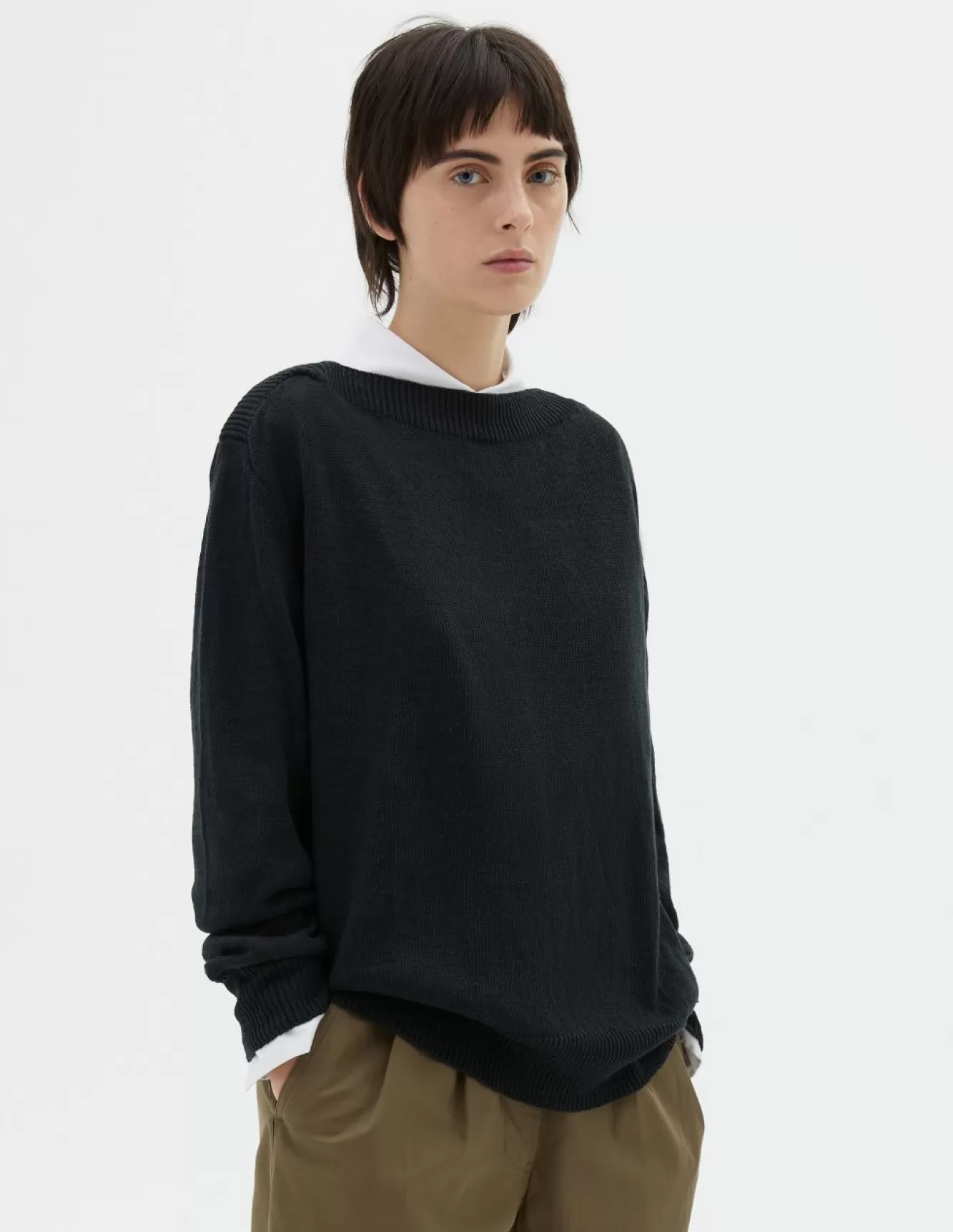 Margaret Howell STRAIGHT NECK JUMPER CONIFER Best