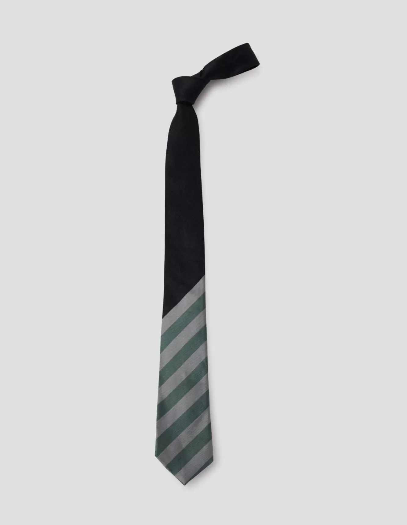 Margaret Howell STRIPE PANEL TIE STONETEALBLACK Shop