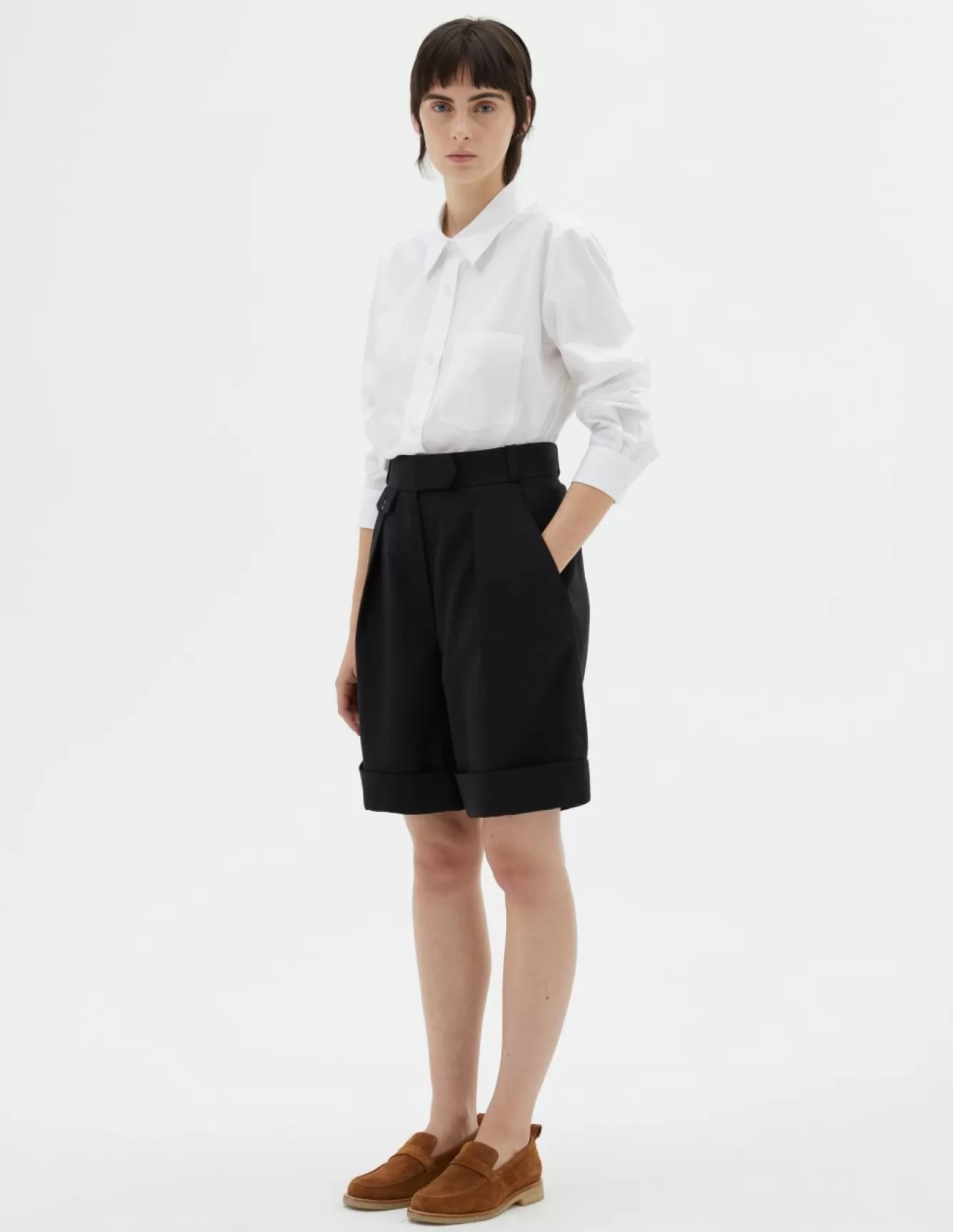 Margaret Howell TAILORED SHORT Black Discount